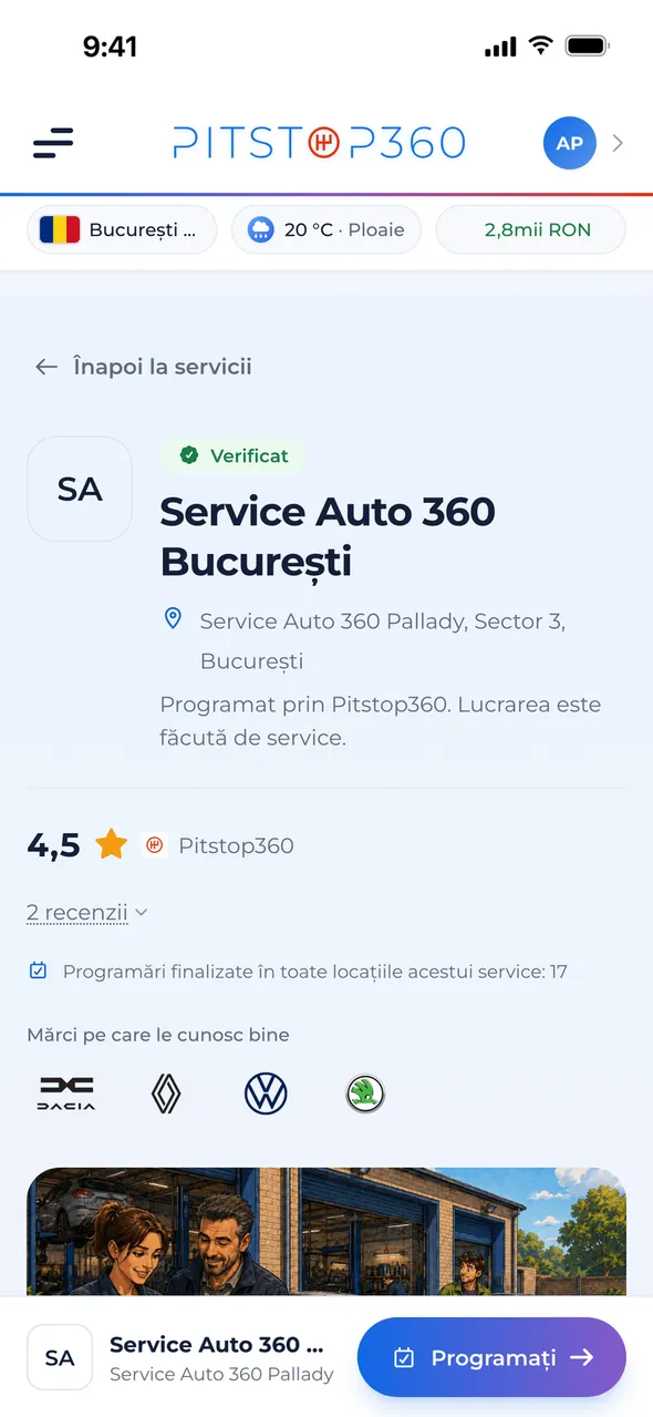 Profilul unui service cu insigna Verificat, poze, specializări, limbi, program și recenzii